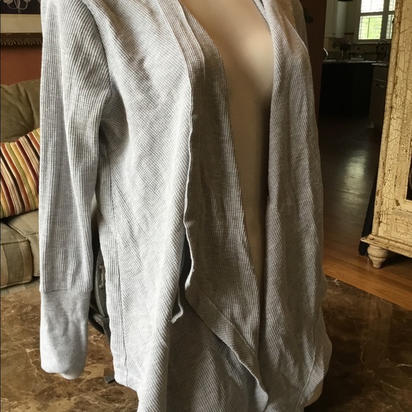 WAFFLE KNIT HOODED CARDIGAN - Picture 3 of 4